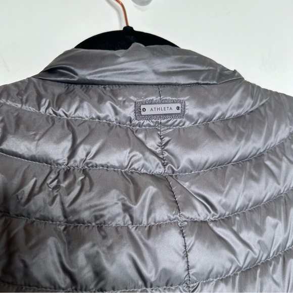 Athleta Downkind Down Puffer Vest in Silver Bells Gray - Picture 3 of 9